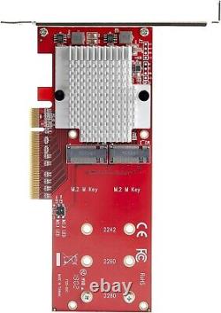 Carte adaptateur SSD PCIe double M.2 à haute performance prenant en charge les tailles 2242, 2260, 2280