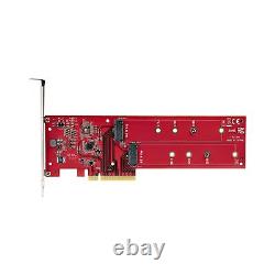 Carte adaptateur SSD StarTech.com Dual M.2 PCIe, PCIe x8 / x16 vers Dual NVMe ou AH en français