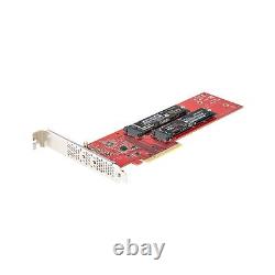 Carte adaptateur SSD StarTech.com Dual M.2 PCIe, PCIe x8 / x16 vers Dual NVMe ou AH en français