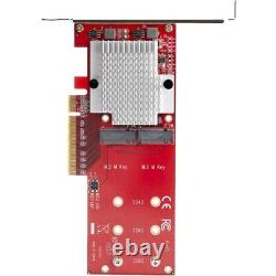 Carte adaptateur StarTech.com Dual M.2 PCIe SSD x8 / x16 Dual NVMe ou AHCI M.2 SSD