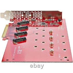 Carte adaptateur Startech Quad M.2 PCIe, x16 Quad NVMe ou AHCI M.2 SSD vers PCI Express