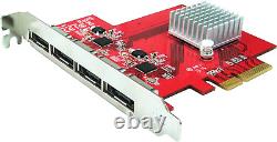 Carte adaptateur hôte PCI Express à quatre voies PEX-SA134 Esata III 6 Gbps 4 ports AHCI