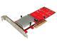 Carte Adaptatrice Ssd Pexm2-130 Dual M.2 Pcie Nvme Pci Express 3.0 X8 / X16 Supp