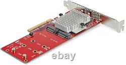 Carte d'adaptateur PCIe M.2 double avec fonctionnalité RAID logicielle pour des vitesses maximales