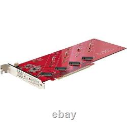 Carte d'adaptateur PCIe Quad M.2 StarTech PCIex16 QUADM2PCIECARDB