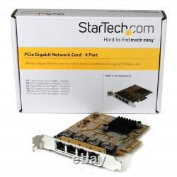 Carte d'adaptateur réseau Gigabit PCI Express à 4 ports StarTech