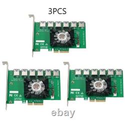 Carte d'extension adaptateur PCI-E X4 à 6 ports USB 3 ASM1812 pour l'exploitation minière