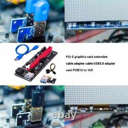 Ethereum Pci-e 1x À 16x Alimentation Usb3.0 Gpu Riser Carte Adaptateur Ver 009s