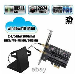 Fenvi Pcie Carte Réseau Wifi 6 Mu-mimo Ofdma Ax200 802.11ax Adaptateur Sans Fil