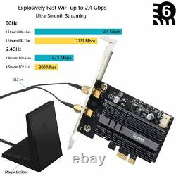 Fenvi Pcie Carte Réseau Wifi 6 Mu-mimo Ofdma Ax200 802.11ax Adaptateur Sans Fil
