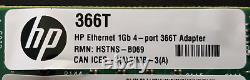 HP 366t Adaptateur Ethernet 4 Ports Gigabit Pcie 1 Go 816551-001 811544-001
