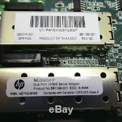 HP 586444-001 Deux Ports 10 Gigabit Ethernet Pci-e X8 Carte Adaptateur Serveur