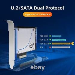 Intel 8To SSD NVMe Enterprise avec carte adaptateur PCIe x4 U.2 SSDPE2KX080T851