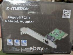 LOT de 6 adaptateurs réseau Gigabit PCI-E X-MEDIA XM-NA3800 en vente