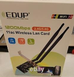 Lot/ 10pcs Edup 1200mbps Sans Fil Wifi 2.4g/5.8g Adaptateur Réseau 11ac Lan Card