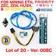 Lot De 20 Ver 008c Pci-e 16x 1x Gpu Powered Riser Carte Adaptateur Usb 3.0 Eth Us