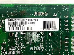 (Lot de 4) Adaptateur serveur à double port INTEL EXPI9402PT PRO/1000 pour carte réseau PCI-E