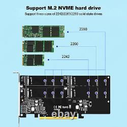 M. 2 Ngff M-key To Desktop Pcie X16 Nvme Carte Adaptateur Ssd 2242 2280 + Tournevis