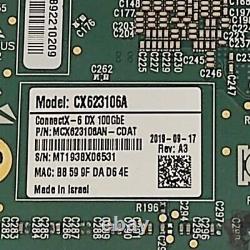 Mellanox Mcx623106an-cdat Nvidia Connectx-6 DX 100gbe Pcie Adaptateur 2 Ports Sfp