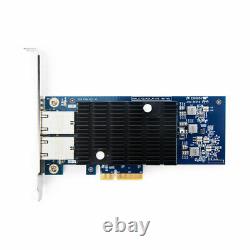 Nic Card Intel X550-t2 10go Ethernet Network Adapter 2x Cuivre Rj45 Port Pcie X4
