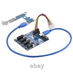 Pci-e 1 À 4 Pci Express 1x Riser Card À 4 Adaptateur Hub Pci-e Itx À Externe