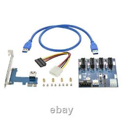 Pci-e 1 À 4 Pci Express 1x Riser Card À 4 Adaptateur Hub Pci-e Itx À Externe