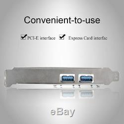 Pci-e À Double Usb 3.1 Type A Extender Carte D'extension Adaptateur 10gbps 4pin Alimentation