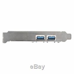 Pci-e À Double Usb 3.1 Type A Extender Carte D'extension Adaptateur 10gbps 4pin Alimentation