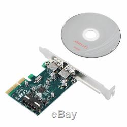 Pci-e À Double Usb 3.1 Type A Extender Carte D'extension Adaptateur 10gbps 4pin Alimentation
