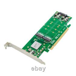 Pcie X16 Asm2824 À 4 Port M. 2 Nvme Ssd Adaptateur Carte D’expansion Mkey Nvme À Pcie