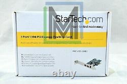 Pex1394b3 Startech 3-port 2b 1a 1394 Adaptateur De Carte Pci Express Firewire 2pcs