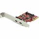 Startech.com 2 Ports 10gbps Usb C Pcie Carte Adaptateur Usb 3.1 Gen 2 Type-c Pci Ex